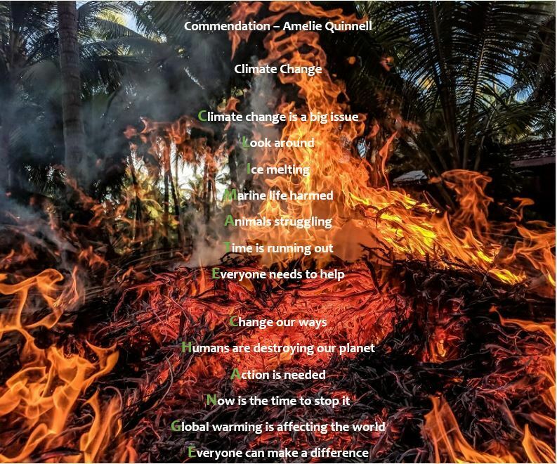 Climate Change Poetry Year 7 CVCC